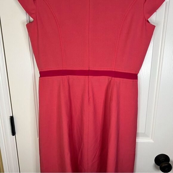 Marc New York Andrew Mark Cap Sleeve Mini Dress Size 14 Red Pink - Picture 7 of 8